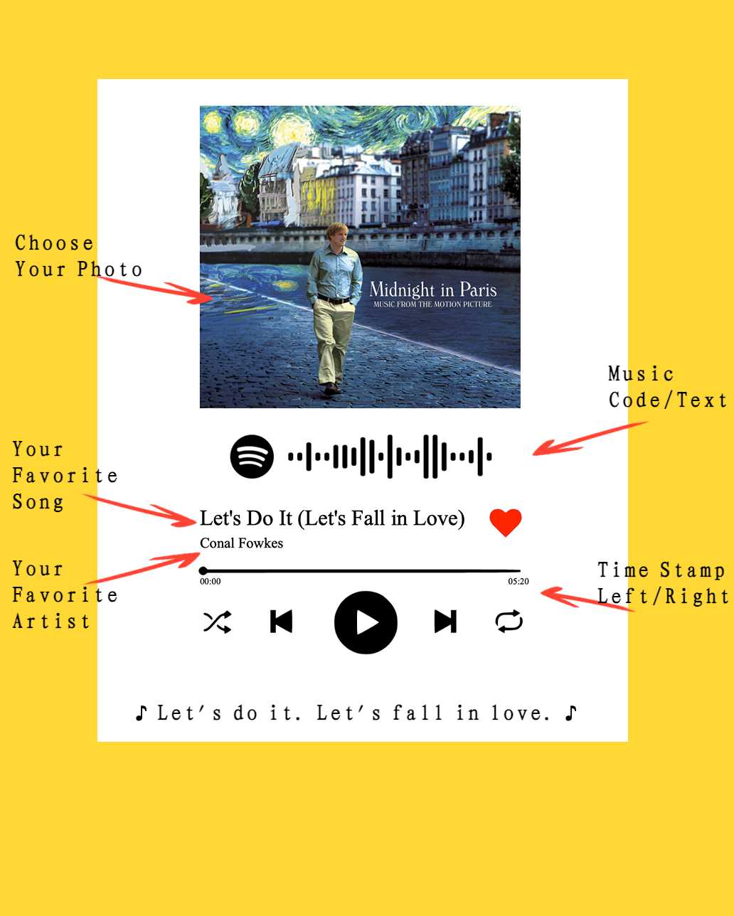 Custom your scannable spotify card with Personalization photos